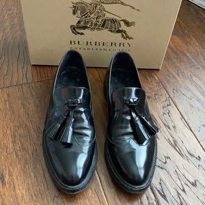 Burberry Prorsum black tassel loafers